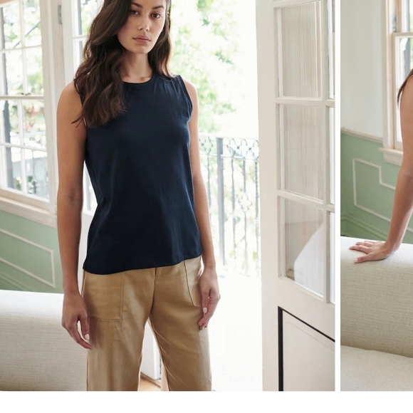 Reserved: Quince Cotton Modal Muscle Tank Tee Small Mist, M White, M Gray - Picture 5 of 7